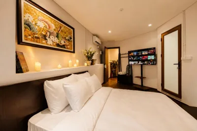 Studio with Balcony — Hidden Homestay Heritage Private Rooms in a French Villa Hoan Kiem